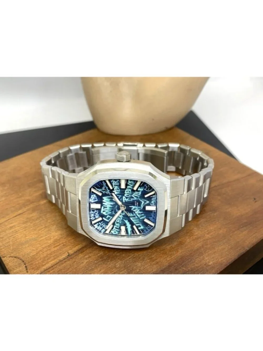 Maen x IFL Watch Swiss Automatic Gotham Manhattan After Dark Hand Painted Dial